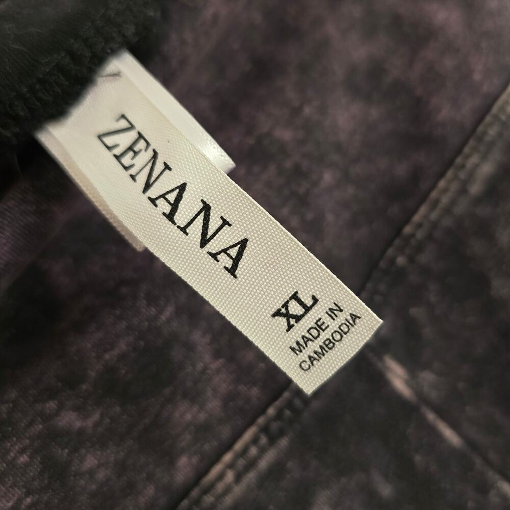 Zenana Biker Shorts (Super Soft) purple and black jeans look - Picture 4 of 5